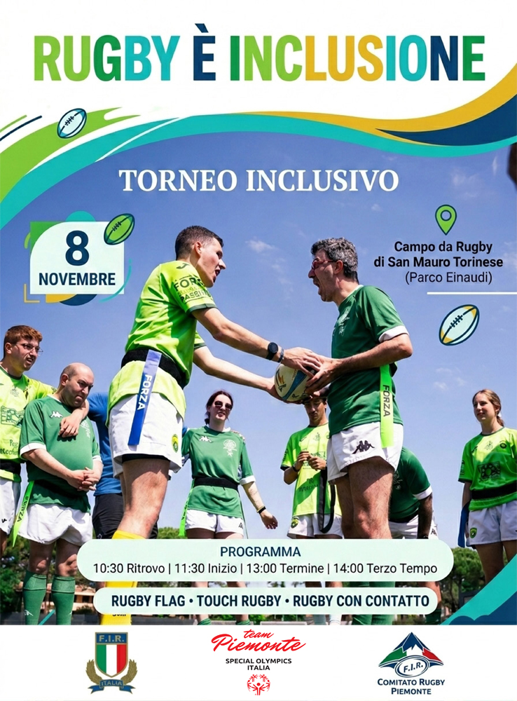 RUGBY È INCLUSIONE: a San Mauro Torinese una domenica di rugby per tutti